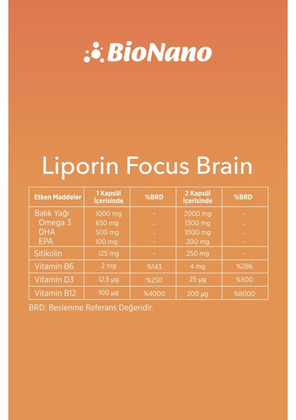 Focus Brain 30 Kapsül fiyatları