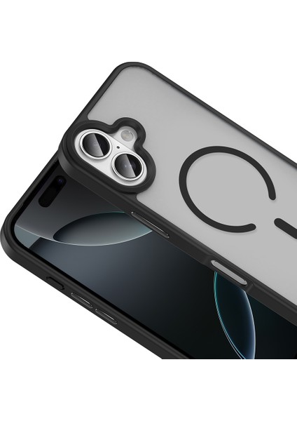 iPhone 17 Kılıf M-Safe Şarj Özellikli Mat Arka Yüzey Inc Sio Kapak - Lacivert