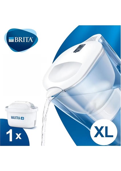 Aluna Xl 3,5 Litre Filtreli Beyaz Su Arıtma Sürahisi