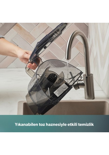 Dustider 1255H Yatay Süpürge Kırmızı Siyah