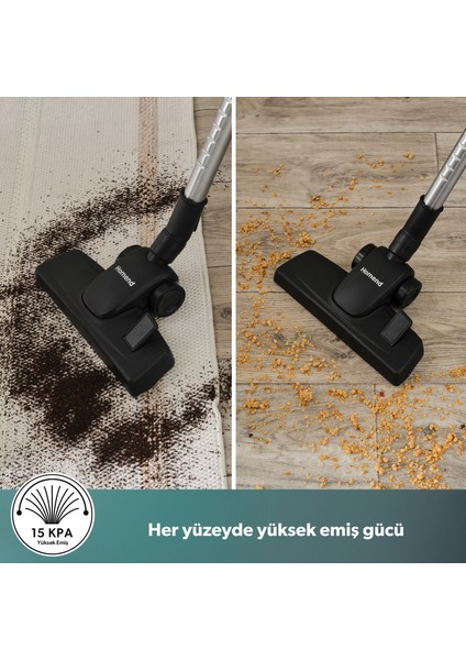 Dustider 1255H Yatay Süpürge Kırmızı Siyah