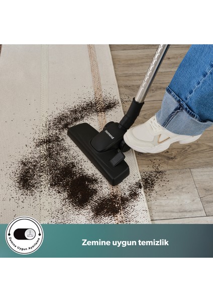 Dustider 1255H Yatay Süpürge Kırmızı Siyah
