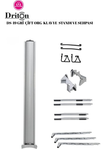 Ds-19 Gri Profesyonel Çift Katlı Ultimate Org Standı Sehpası modelleri