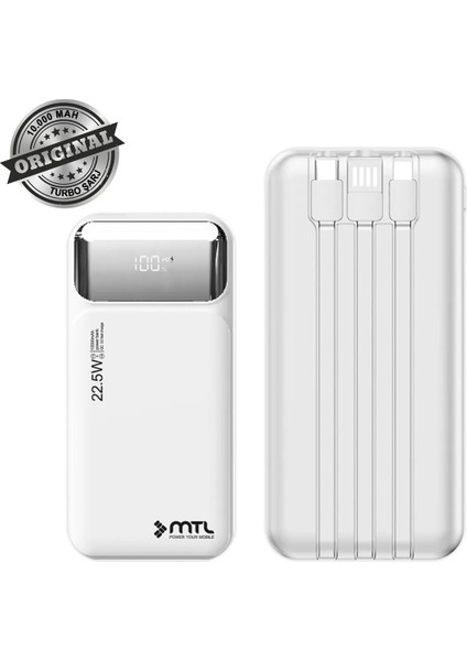 10000 Mah 22.5W Süper Hızlı Şarj Power Bank - Dijital Ekranlı fiyatları
