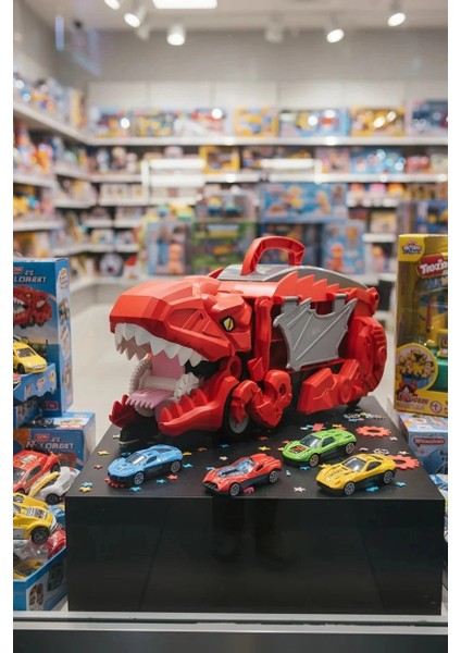 Dönüşüm Dinozor Serisi Pisti Düzenleme Aracı (Kırmızı)