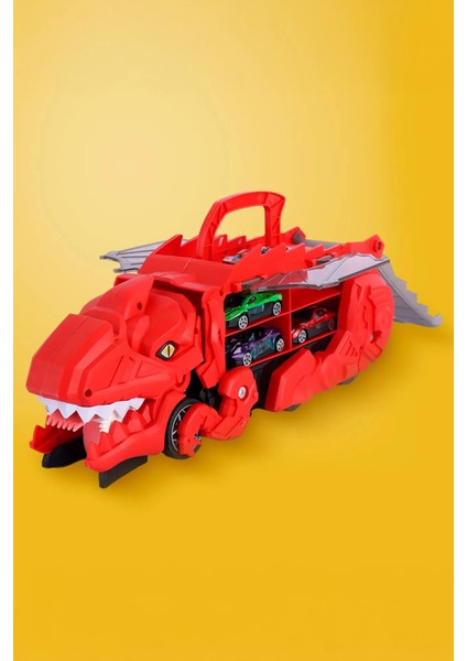 Dönüşüm Dinozor Serisi Pisti Düzenleme Aracı (Kırmızı) fırsatları