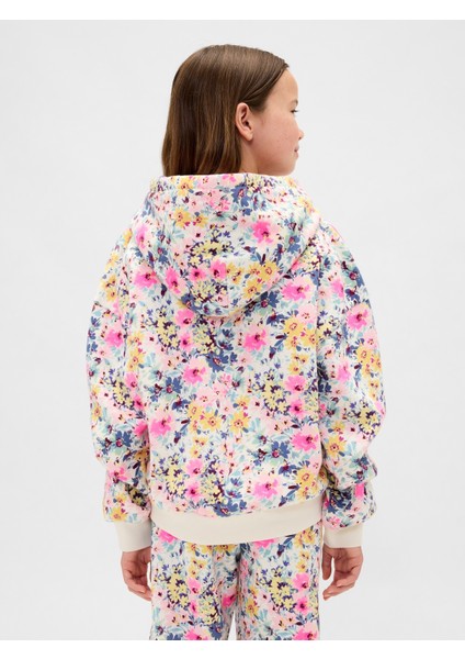 Kız Çocuk Pembe Vintagesoft Relaxed Çiçekli Sweatshirt modelleri