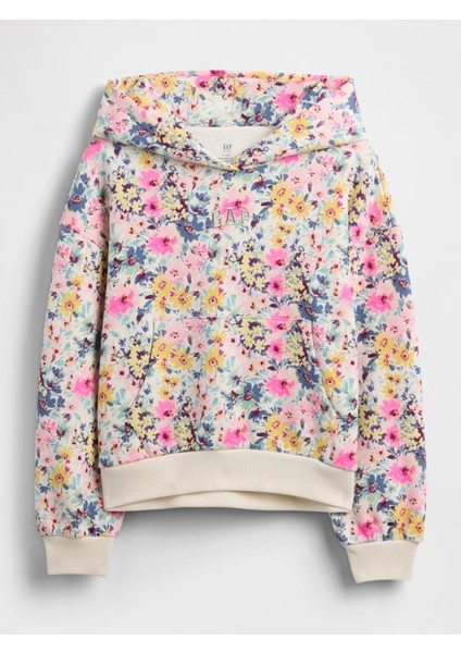 Kız Çocuk Pembe Vintagesoft Relaxed Çiçekli Sweatshirt fırsatları