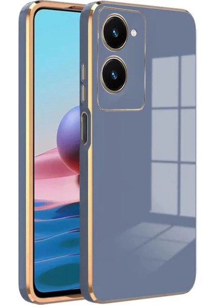 Buğz Newface Vivo Y18 Kılıf Volet Silikon - Mavi