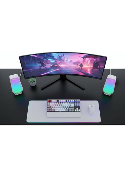 Mıkado MD-188-B 2*5W Rgb Bluetooth Speaker-Beyaz fırsatları