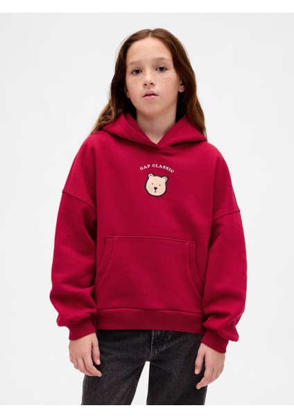 Kız Çocuk Kırmızı Vintagesoft Arch Logo Sweatshirt