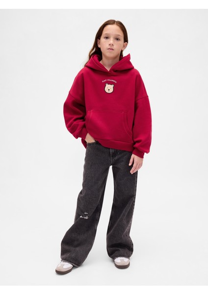 Kız Çocuk Kırmızı Vintagesoft Arch Logo Sweatshirt modelleri