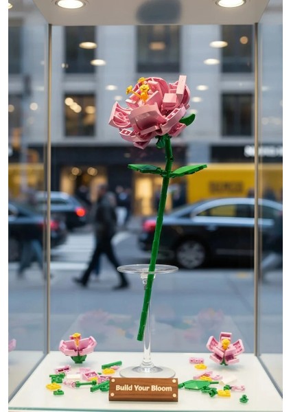 Çiçek Serisi Pembe Gül Oyun Bloğu