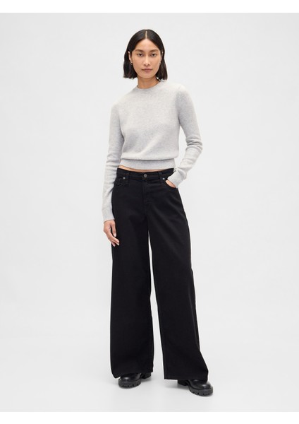 Kadın Gri Cashsoft Bisiklet Yaka Kazak indirimleri