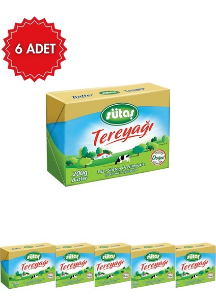 Tereyağ 200 gr x 6 Adet