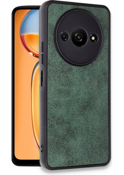 Buğz Newface Xiaomi Redmi A3 4g Kılıf Aras Deri Kapak - Koyu Yeşil fiyatları