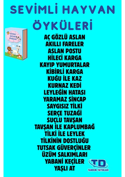 Mercek Çocuk Kitabı 20 Adet Sevimli Hayvan Öyküleri fiyatları