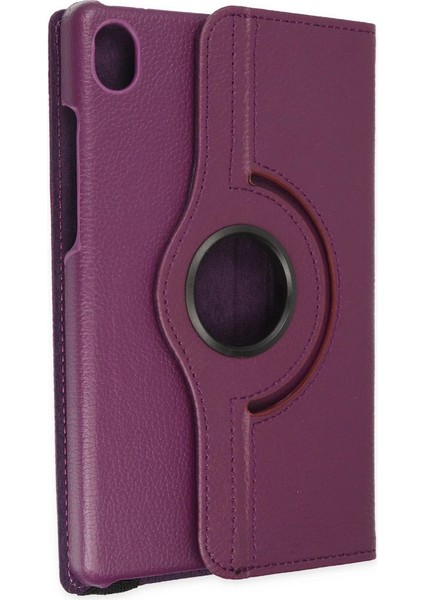 Buğz Lenovo Tab M8 Kılıf 360 Tablet Deri Kılıf - Mürdüm