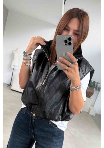 Siyah Deri Yelek fiyatları