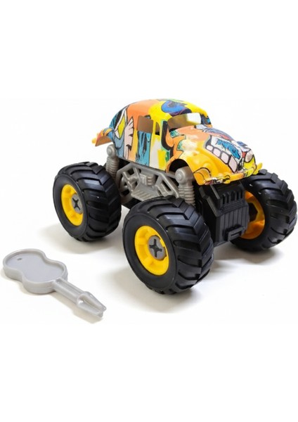 Monster Truck Sök Tak Grafitti Sürtmeli Master Araba Sarı