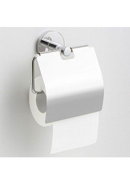 Kapaklı Wc Kağıt Aparatı Vidalı Paslanmaz Metal Duvar Tuvalet Kağıtlık Banyo Aksesuarı Gümüş Krom indirimleri