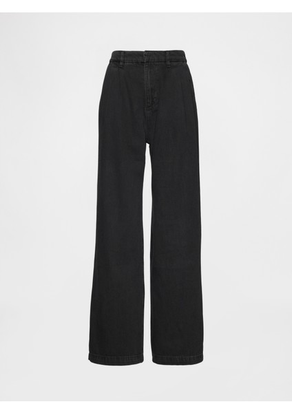 Kadın Siyah 365 High Rise Ultrasoft Pileli Denim Pantolon fiyatları