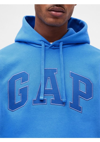 Erkek Açık Mavi Vintagesoft Arch Gap Logo Sweatshirt modelleri