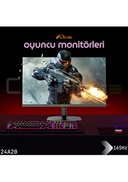 Flyobu 24A20 - 23.8" İnç Ekran Fhd 165HZ Monitör 1920*1080 Oyuncu Monitör (2 Hatalı Piksel)