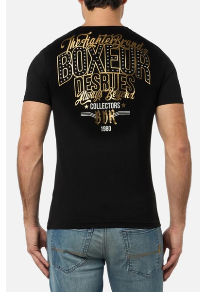 T-Shirt Con Grafica Black-Gold fiyatları