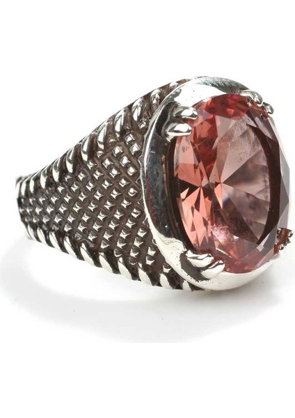 925 Ayar Gümüş Zultanit Oval Taşlı Erkek Yüzüğü fiyatları