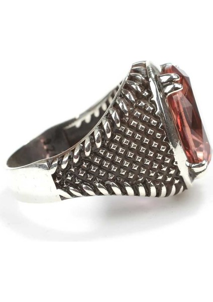 925 Ayar Gümüş Zultanit Oval Taşlı Erkek Yüzüğü modelleri