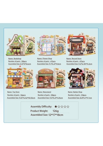 Cwga Talebox Corner Series Mini House - Yeni Stil Mini Mağaza Serisi Kendin Yap Minyatür Ev Minyatür Oyuncaklar Çocuklar Için 3D Ahşap Bulmaca Oyuncakları fiyatları