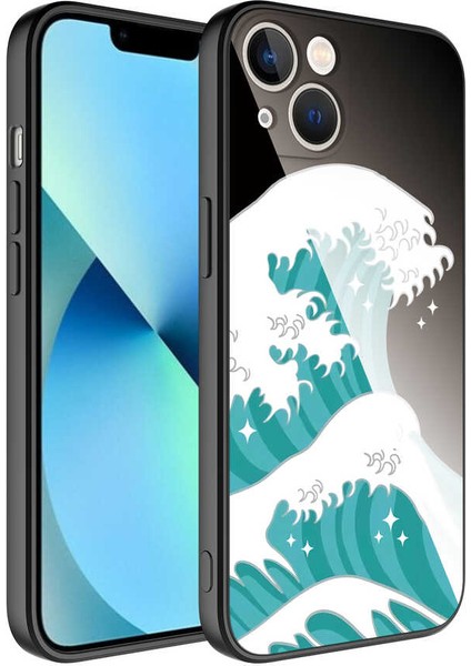 iPhone 13 Uyumlu Kamera Korumalı Desenli Sert Silikon Senk Epoksi Kapak-No9