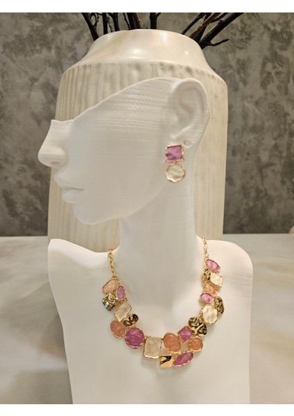 Altın Kaplama Şık Geometrik Takı Seti