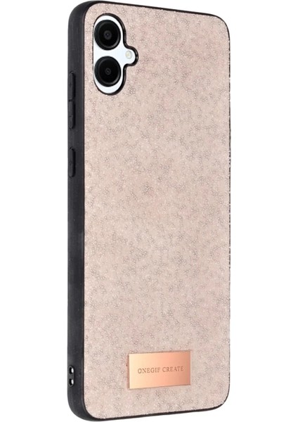 Buğz Onegif Samsung Galaxy A06 Bright Simli Kapak - Pembe