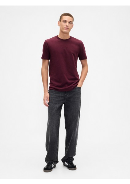 Erkek Bordo Everyday Soft Gap Mini Logo T-Shirt indirimleri