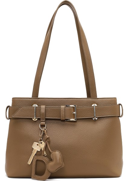 Kadın Kahverengi Uzun Askılı Aksesuarlı Omuz Çantası 25ABD2817FT fırsatları