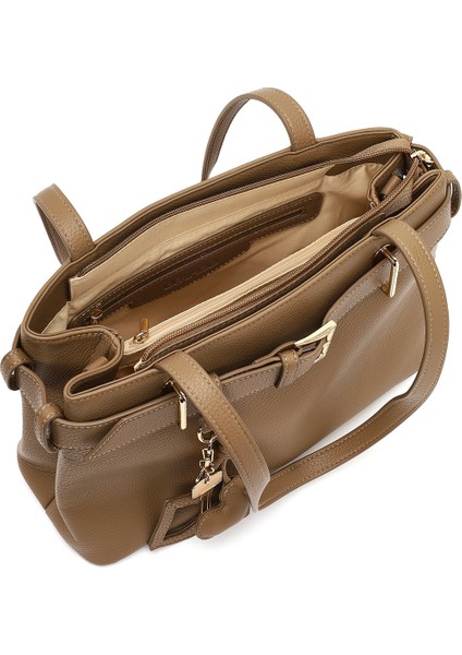 Kadın Kahverengi Uzun Askılı Aksesuarlı Omuz Çantası 25ABD2817FT