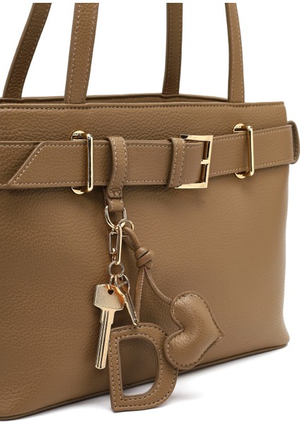 Kadın Kahverengi Uzun Askılı Aksesuarlı Omuz Çantası 25ABD2817FT