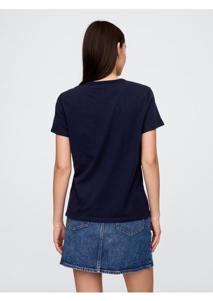 Kadın Lacivert Favorite Bisiklet Yaka T-Shirt indirimleri