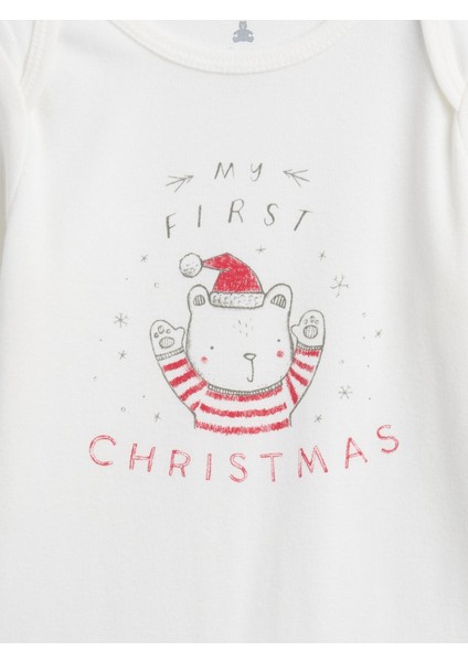 Bebek Beyaz Grafik Desenli Bodysuit fiyatları