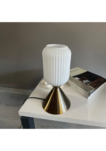 Wingmn Cam Beyaz Masa Lambası Dekoratif Masaüstü Aydınlatma Hol Abajur Yatak Odası Başucu Lamba modelleri