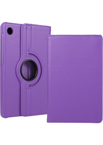 Lenovo Tab M10 TB-328F 3. Jenerasyon Uyumlu Senk Dönebilen Standlı Kılıf-Mor