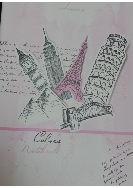 Allyou Need Is Love A5 Renkli Yapraklı Çizgili Bloknot Defteri 40 Yp 2li Paket