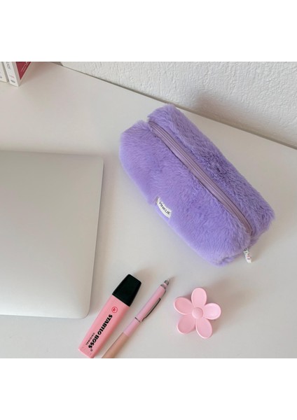 Peluş Tüylü Yumoş Kalem-Makyaj Çantası