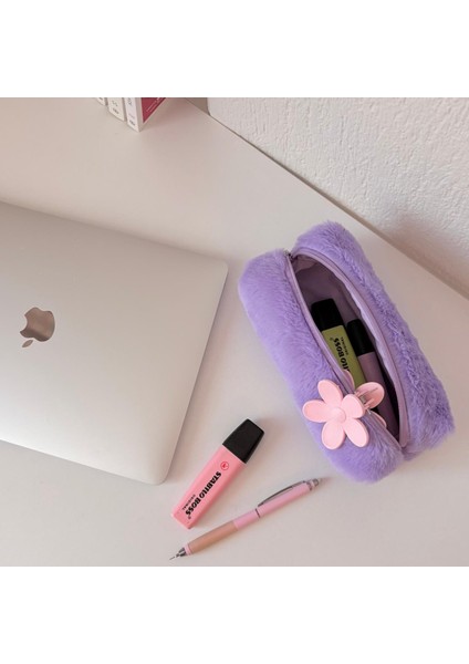 Peluş Tüylü Yumoş Kalem-Makyaj Çantası modelleri