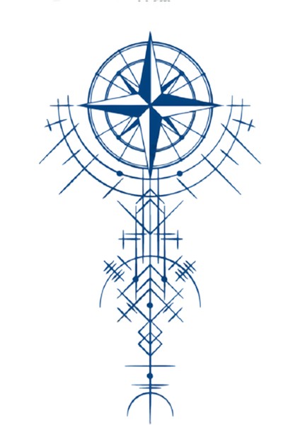 1 Ay Kalıcı Gerçekci Pusula 12 Saat Sonra Kararan Yapıştırma Geçici Dövme