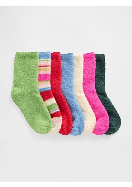 Erkek Çocuk Çok Renkli Cozy Çorap Hediye Seti (7’li)