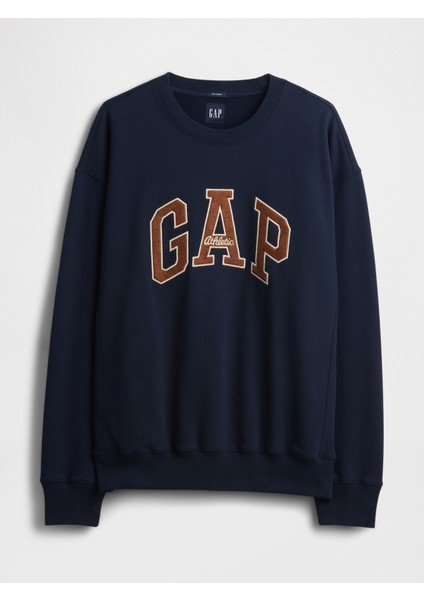 Erkek Lacivert Heavyweight Oversized Logo Sweatshirt fiyatları