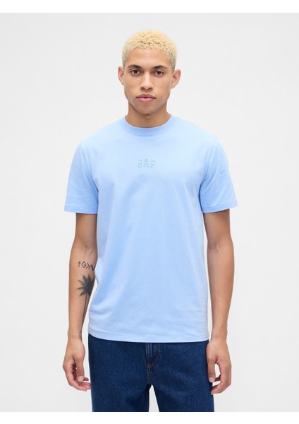 Erkek Açık Mavi Everyday Soft Gap Mini Logo T-Shirt